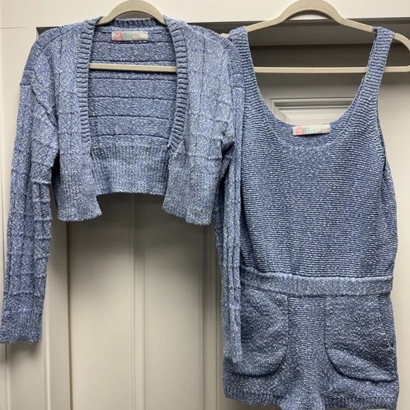 Free People BEACH Declan Sweater Set in Morrocan Blue - Picture 6 of 13